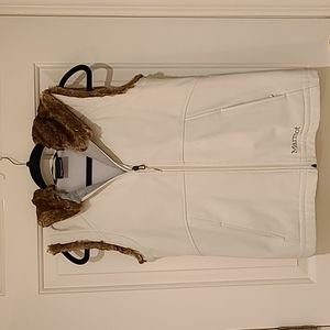Marmot faux fur hooded vest